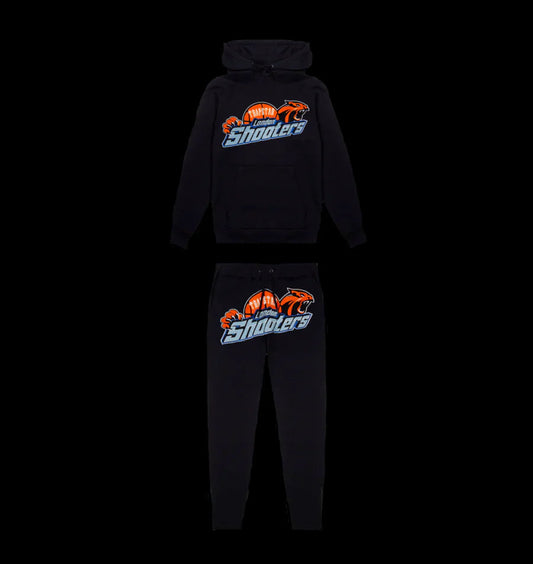 TRAPSTAR LONDON SHOOTERS HOODED TRACKSUIT (BLACK)