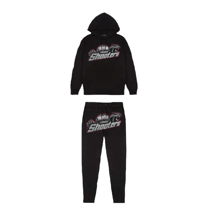 TRAPSTAR LONDON SHOOTERS HOODED TRACKSUIT (BLACKOUT)