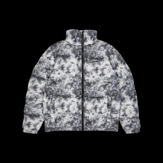 TRAPSTAR HYPERDRIVE HOODED PUFFER  (BLACK/TIE DYE)