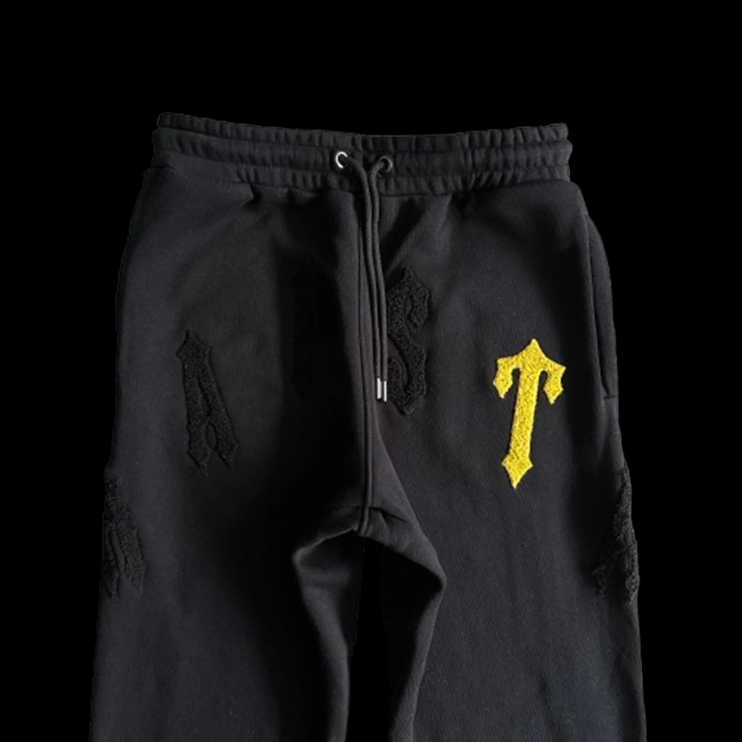 TRAPSTAR IRONGATE ARCH CHENILLE 2.0 TRACKSUIT (BLACK/YELLOW)