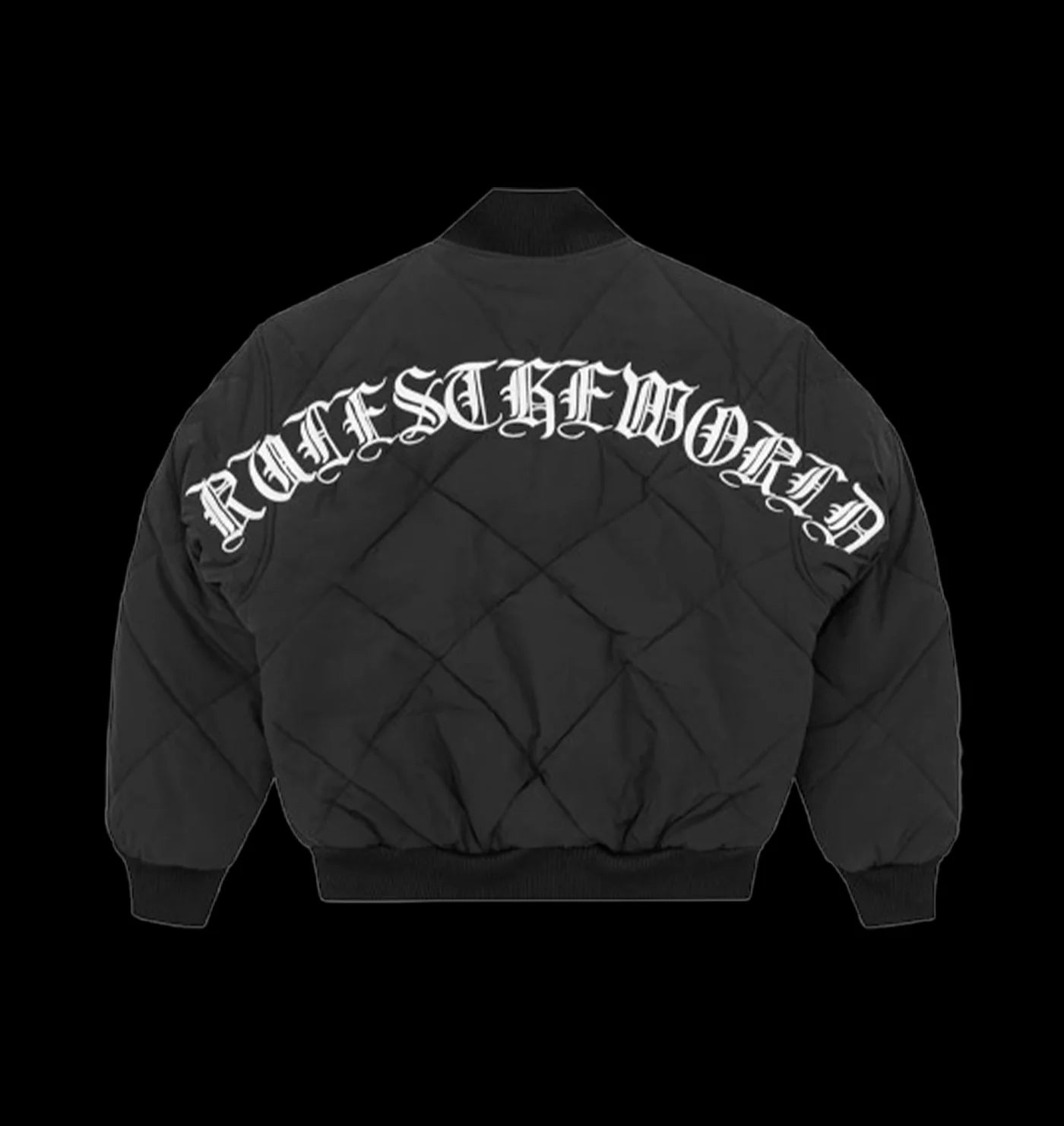 ENGLISH QUILTED BOMBER JACKET (BLACK)