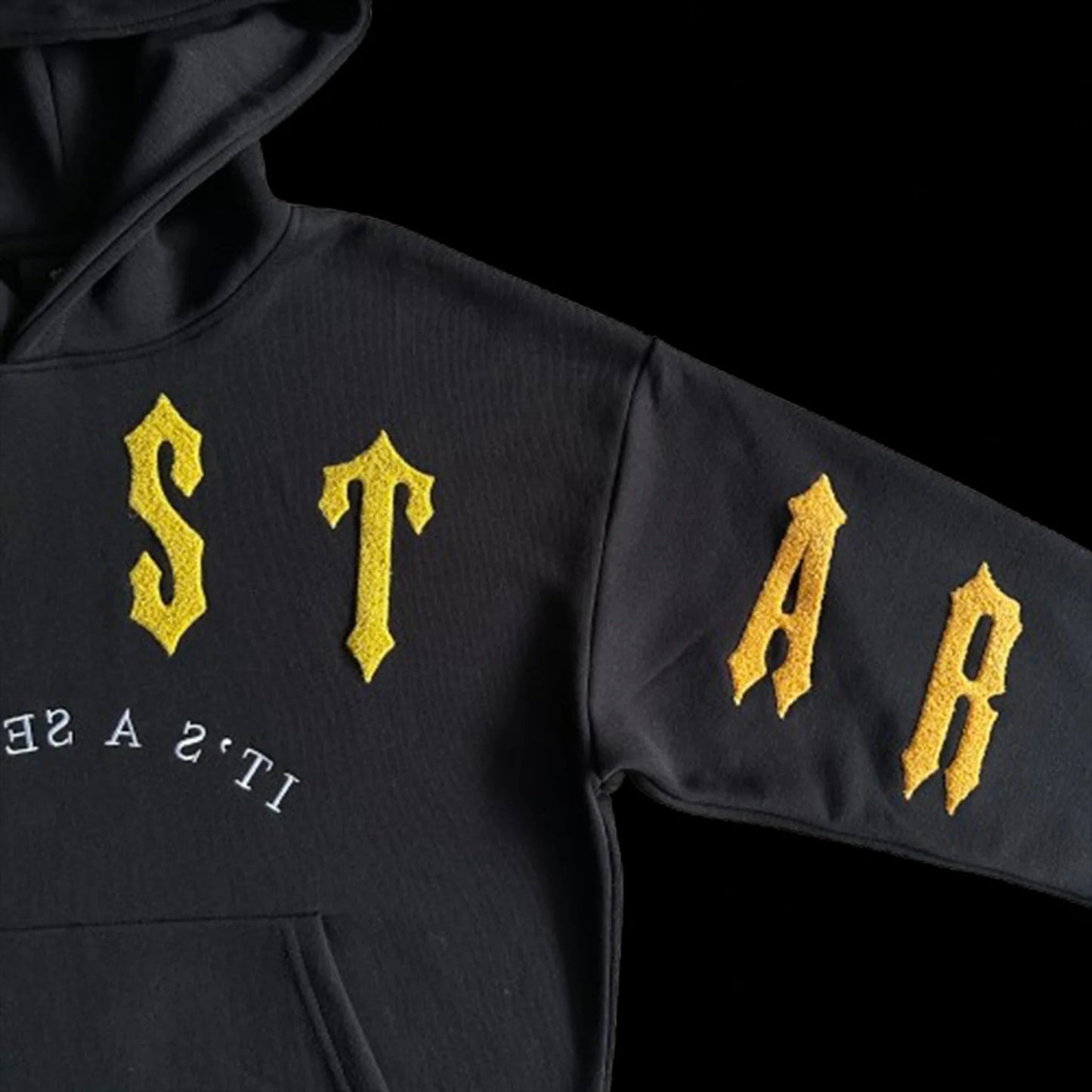 TRAPSTAR IRONGATE ARCH CHENILLE 2.0 TRACKSUIT (BLACK/YELLOW)