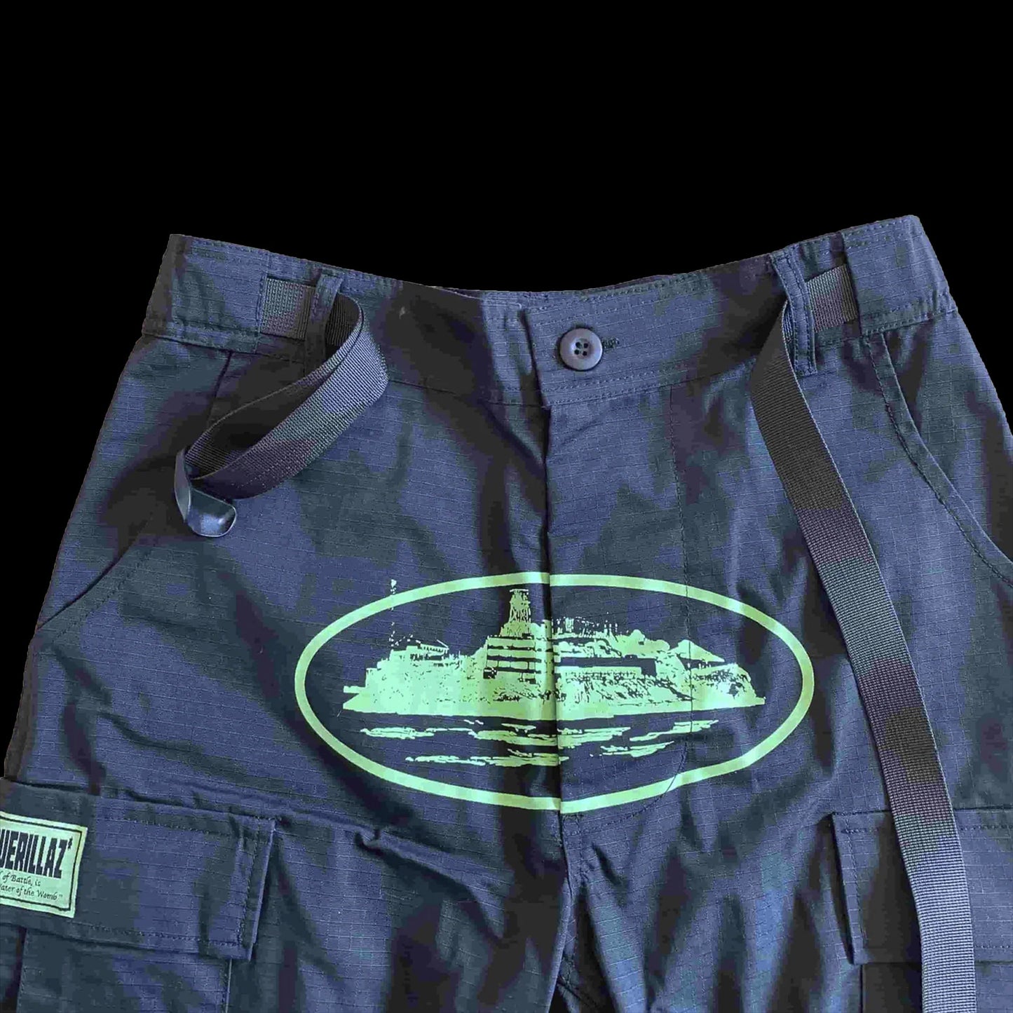 CORTEIZ GUERILLAZ CARGOS (BLACK/GREEN)