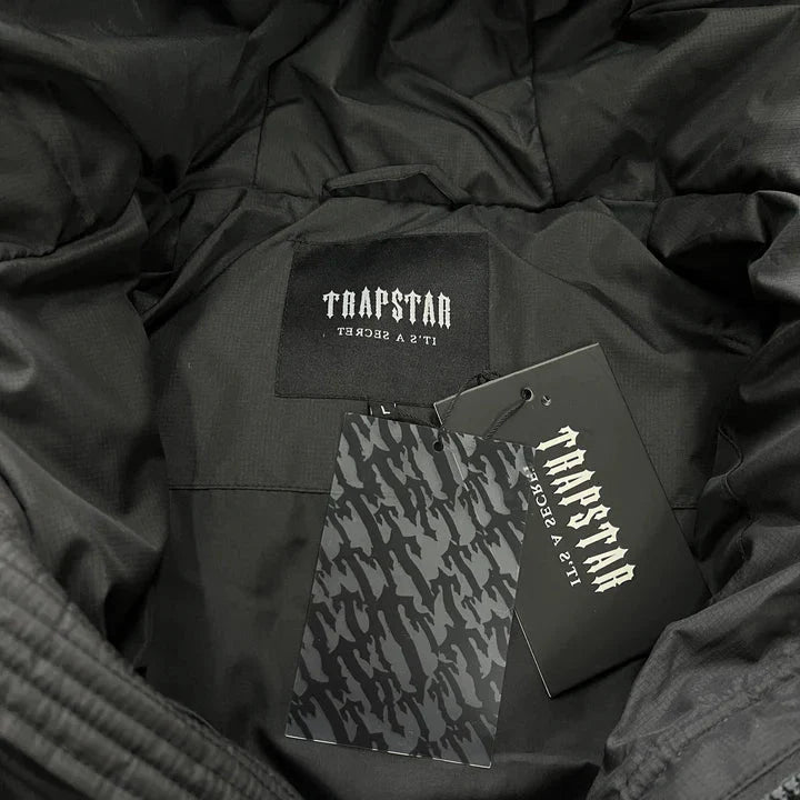 TRAPSTAR DECODED HOODED PUFFER 2.0 (BLACK)