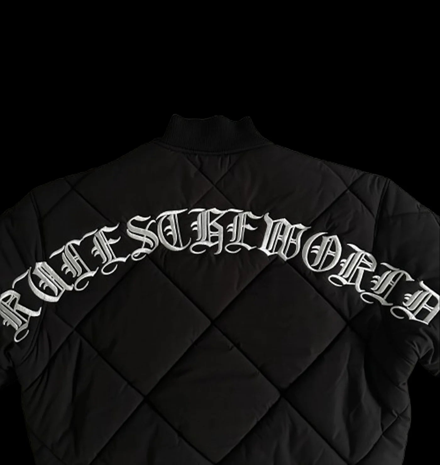 ENGLISH QUILTED BOMBER JACKET (BLACK)