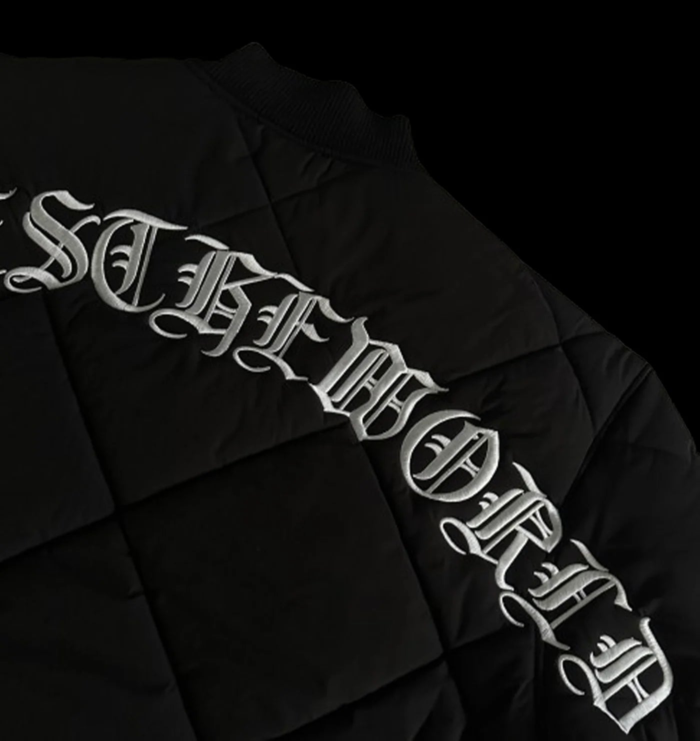 ENGLISH QUILTED BOMBER JACKET (BLACK)