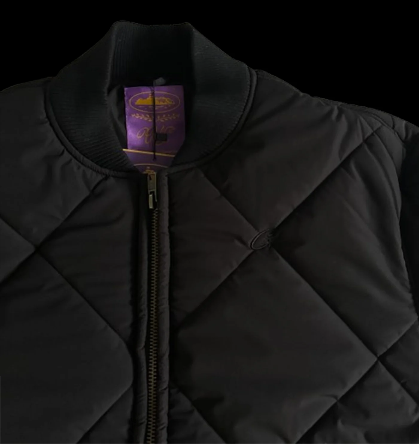 ENGLISH QUILTED BOMBER JACKET (BLACK)