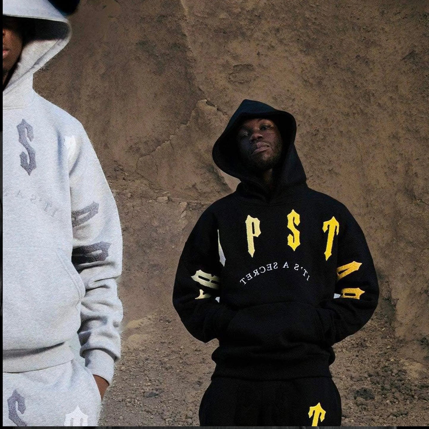 TRAPSTAR IRONGATE ARCH CHENILLE 2.0 TRACKSUIT (BLACK/YELLOW)