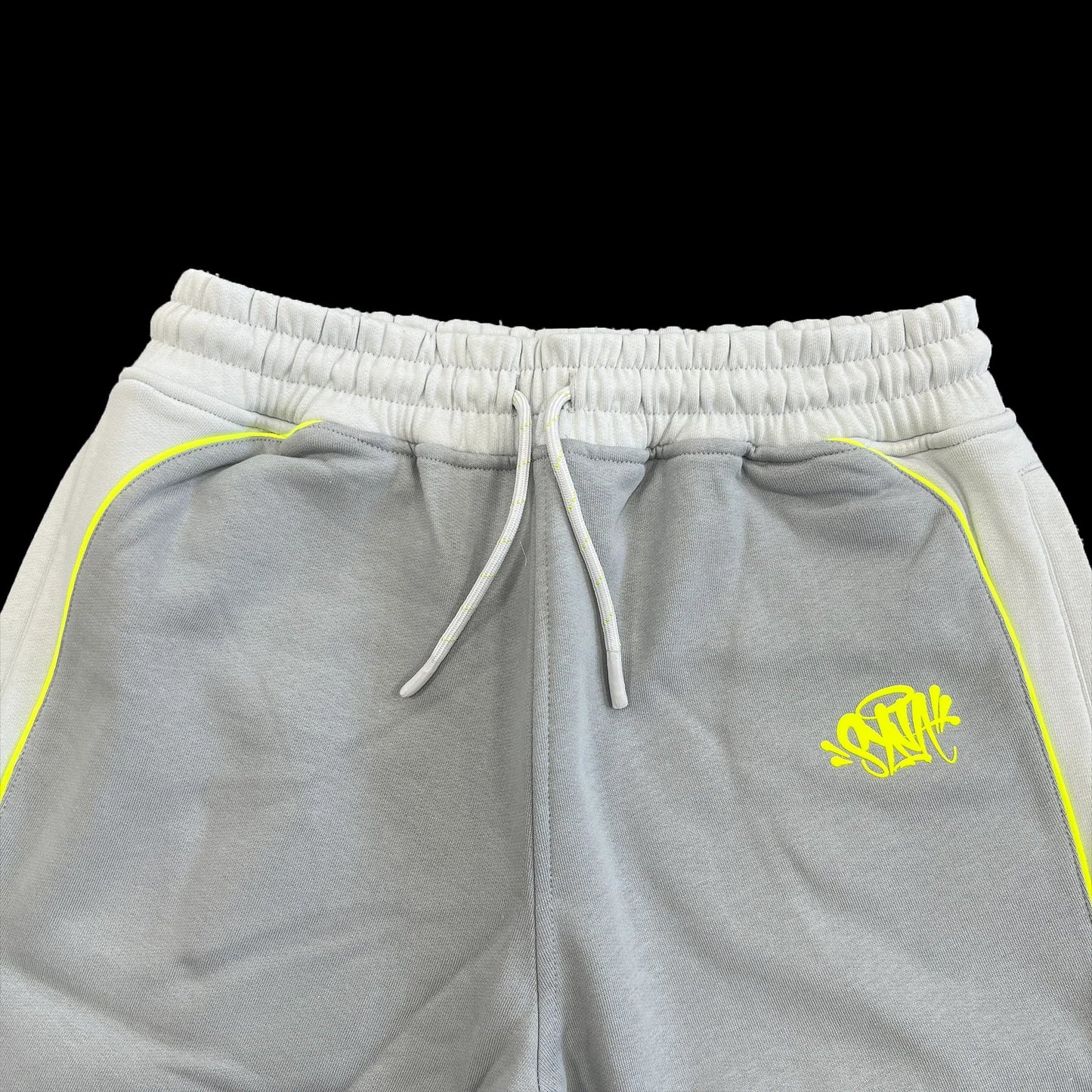 SYNA WORLD PIPE HOODIE & SHORT SET - (GREY/YELLOW)