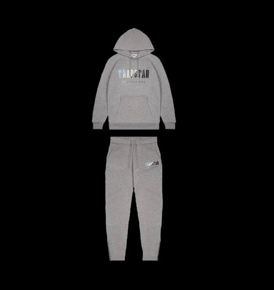 TRAPSTAR CHENILLE DECODED HOODED TRACKSUIT (GREY ICE FLAVOURS EDITION)