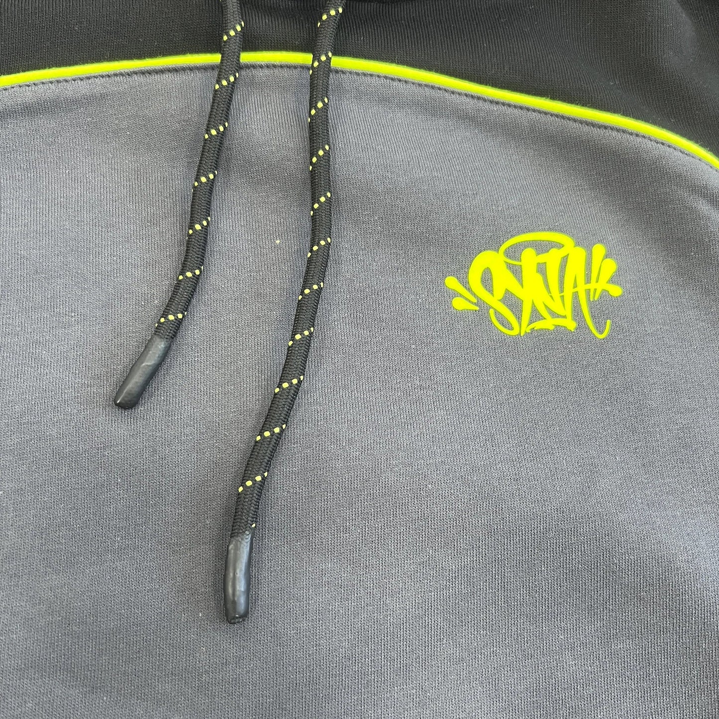 SYNA WORLD PIPE HOODIE & SHORT SET - (GREY/BLACK/YELLOW)