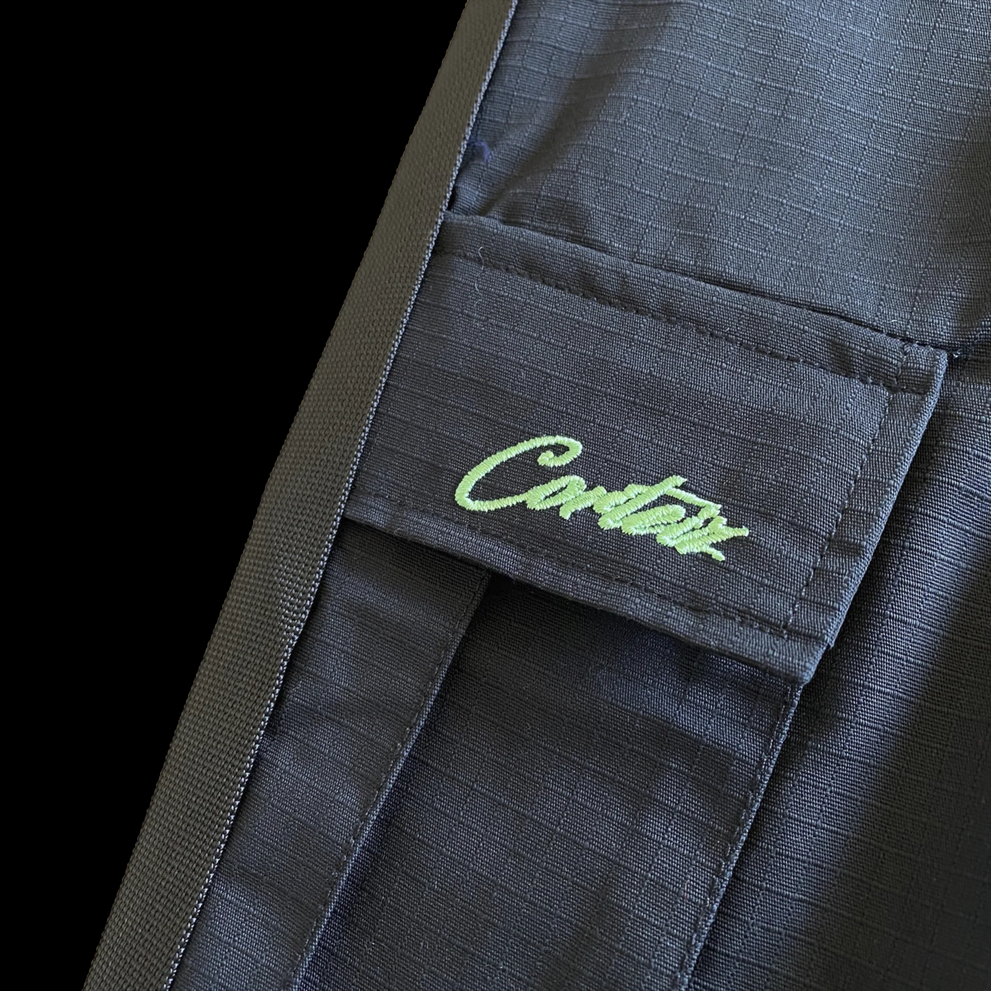 CORTEIZ GUERILLAZ CARGOS (BLACK/GREEN)