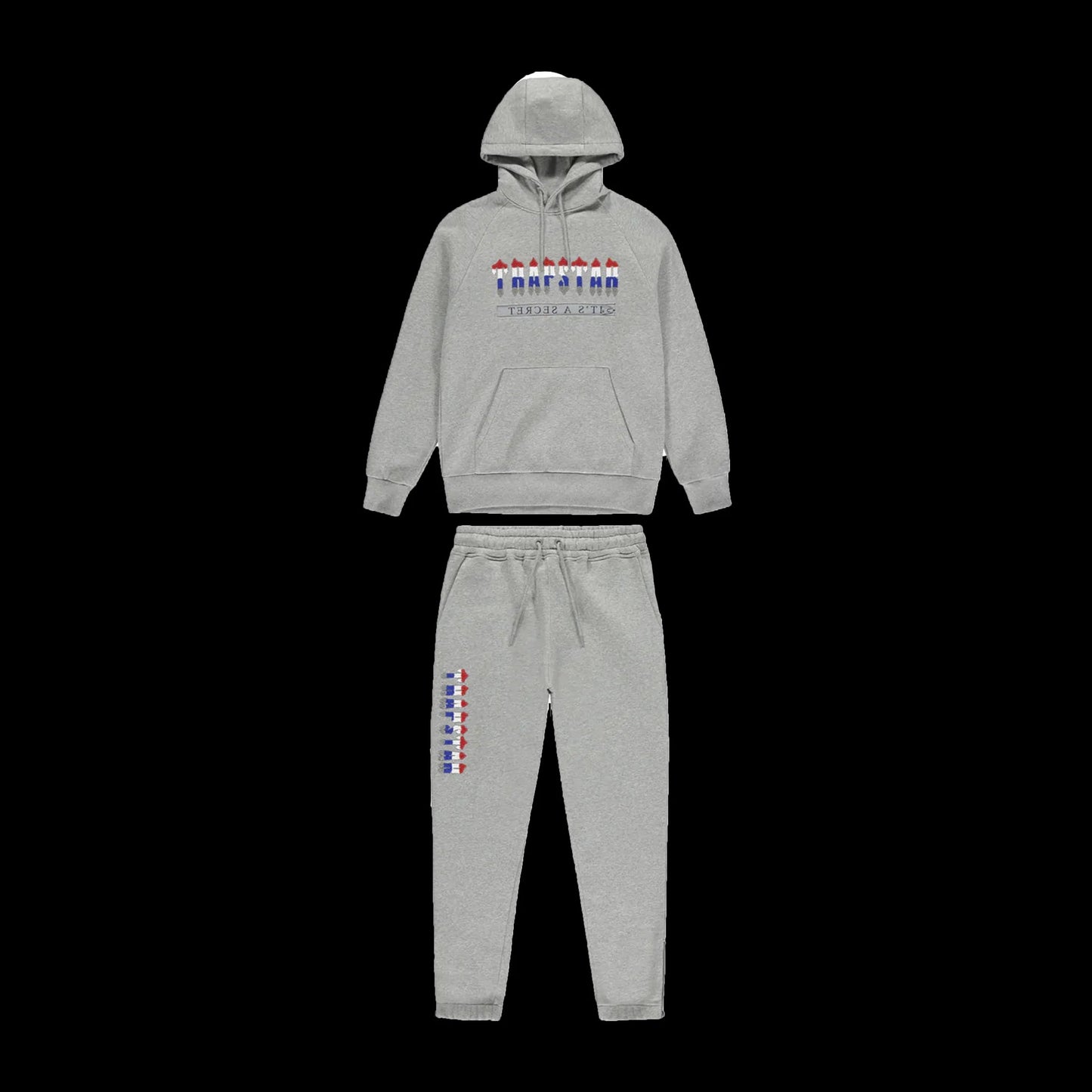 TRAPSTAR CHENILLE DECODED 2.0 HOODED TRACKSUIT (GREY REVOLUTION EDITION)