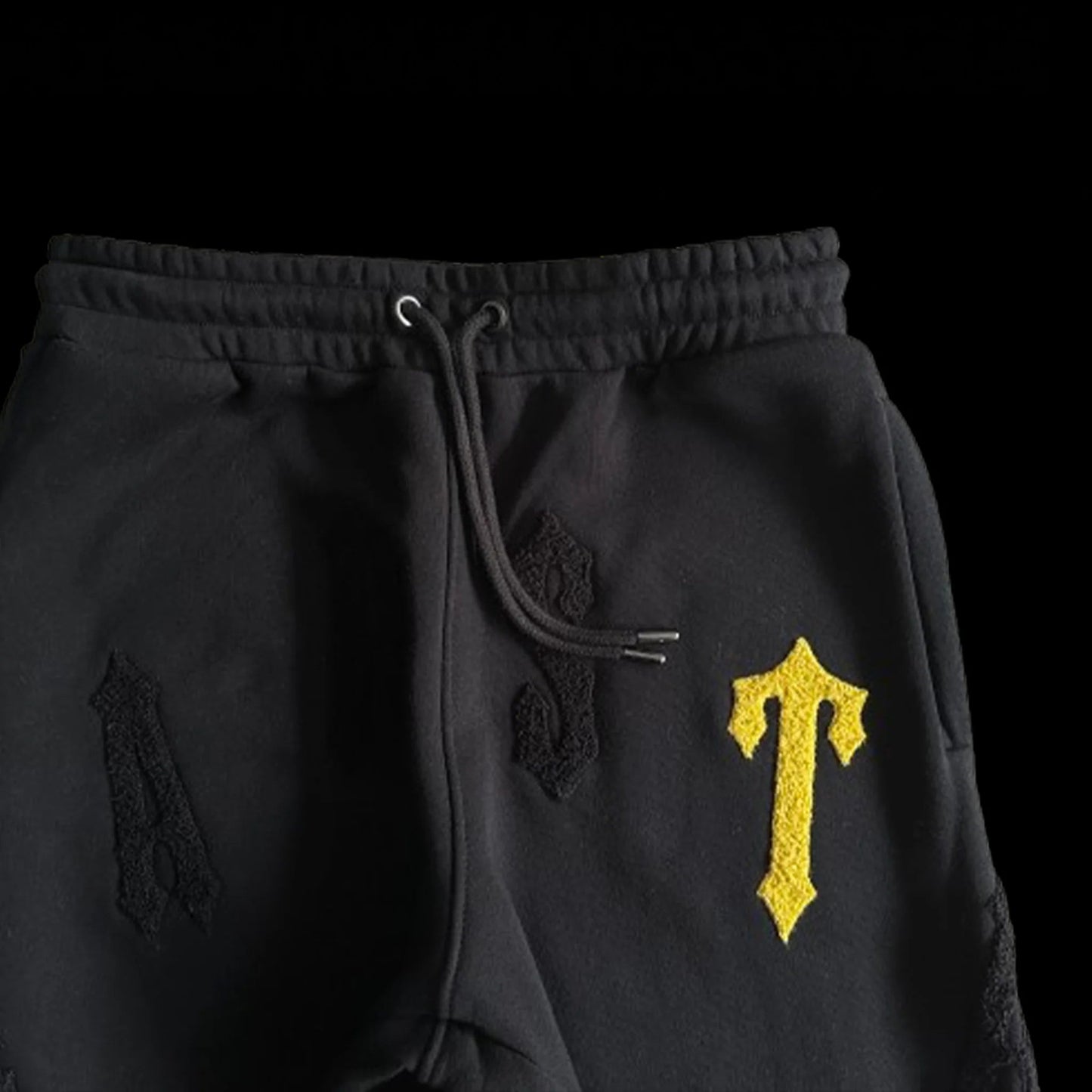 TRAPSTAR IRONGATE ARCH CHENILLE 2.0 TRACKSUIT (BLACK/YELLOW)