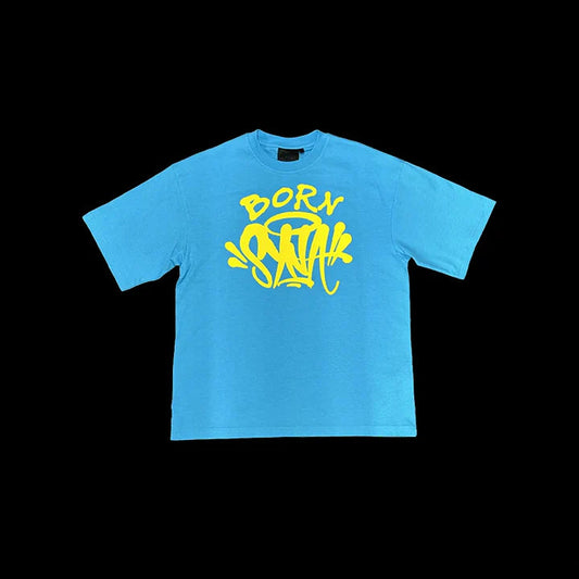 SYNAWORLD 'BORN SYNA' T-SHIRT - (BLUE/YELLOW)