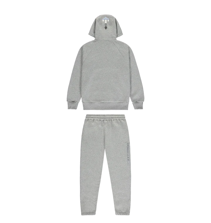 TRAPSTAR CHENILLE DECODED 2.0 HOODED TRACKSUIT - (GREY/ICE BLUE)