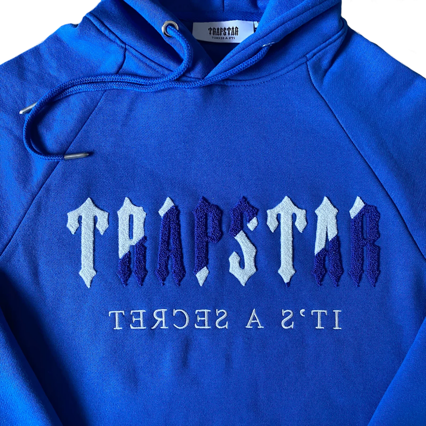 TRAPSTAR CHENILLE DECODED HOODED TRACKSUIT - (DAZZLING BLUE/WHITE)