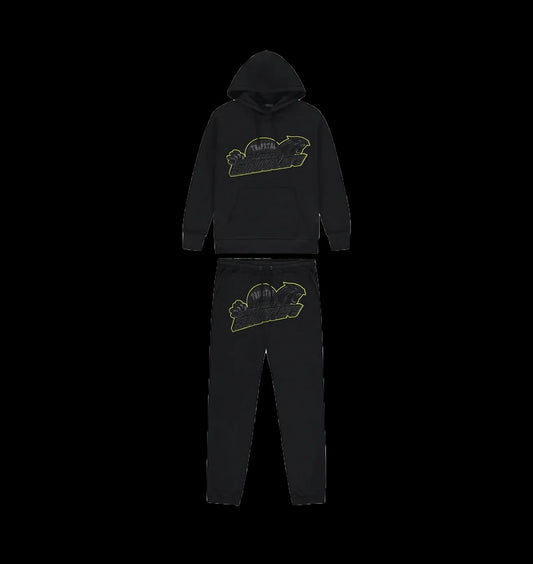 TRAPSTAR SHOOTERS HOODIE TRACKSUIT (BLACK/LIME)