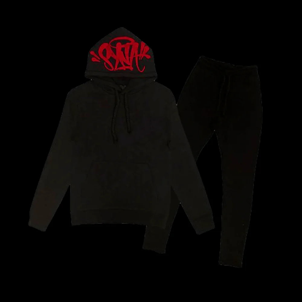 SYNAWORLD 'SYNA LOGO' TRACKSUIT - (BLACK/RED)