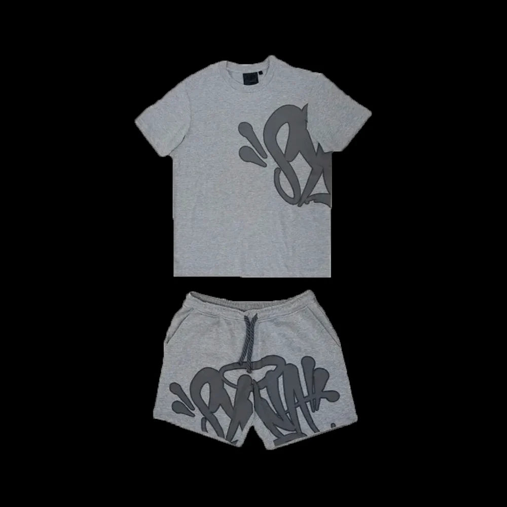 SYNA WORLD T-SHIRT & SHORTS LOGO SET - (GREY)