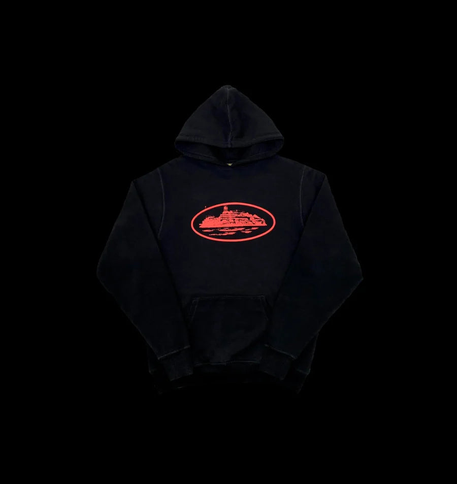 CORTEIZ ALCATRAZ HOODIE (BLACK/RED)