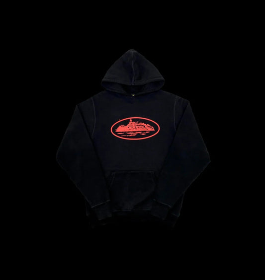 CORTEIZ ALCATRAZ HOODIE (BLACK/RED)