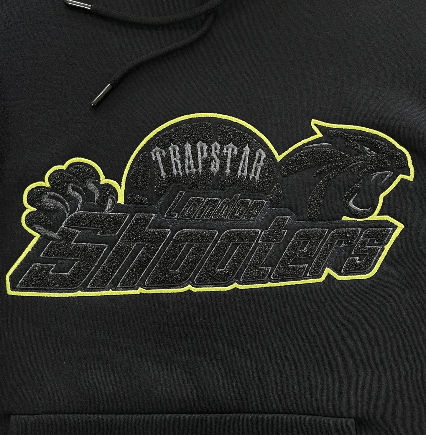 TRAPSTAR SHOOTERS HOODIE TRACKSUIT (BLACK/LIME)