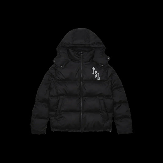 TRAPSTAR SHOOTERS HOODED PUFFER JACKET (BLACK/REFLECTIVE)