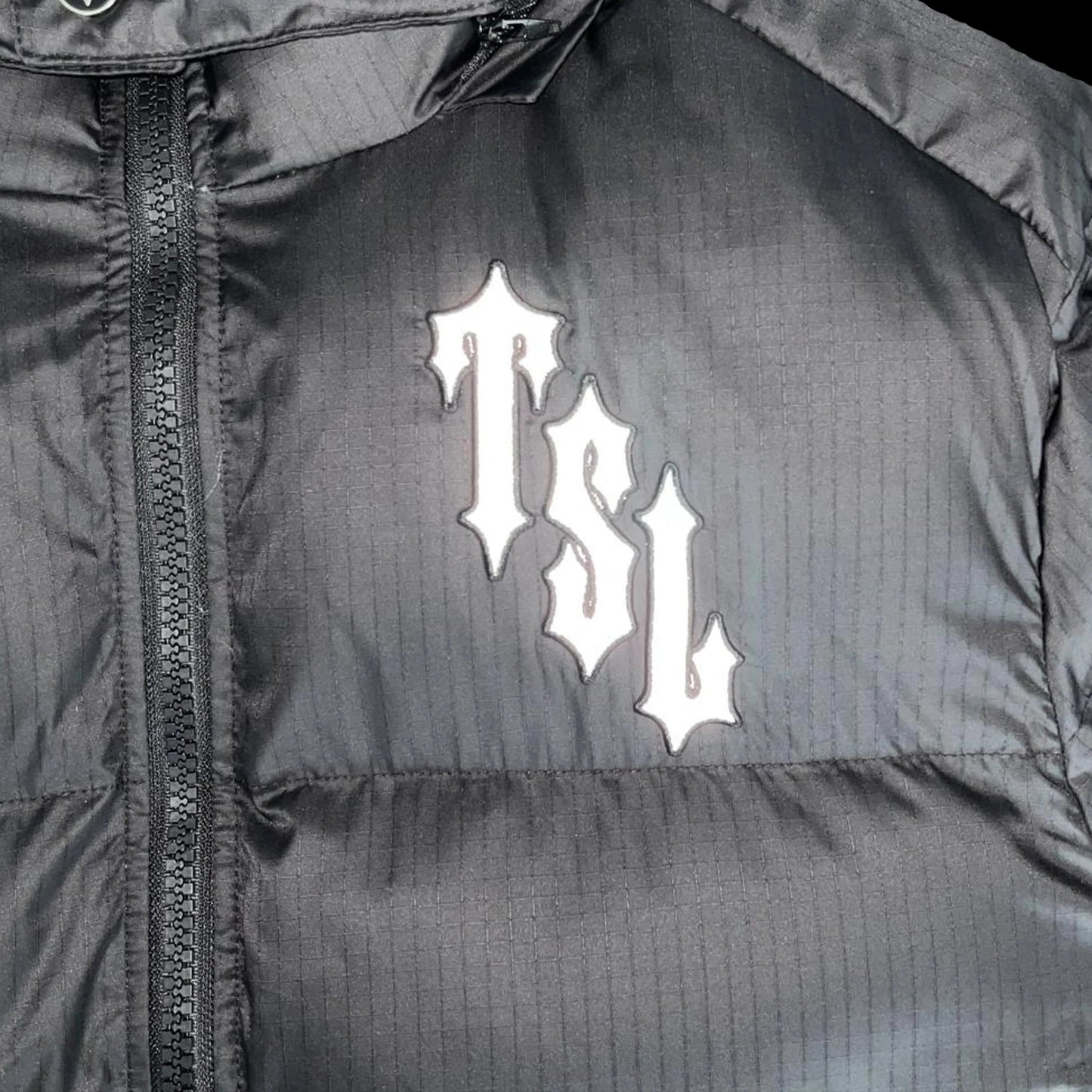 TRAPSTAR SHOOTERS HOODED PUFFER JACKET (BLACK/REFLECTIVE)