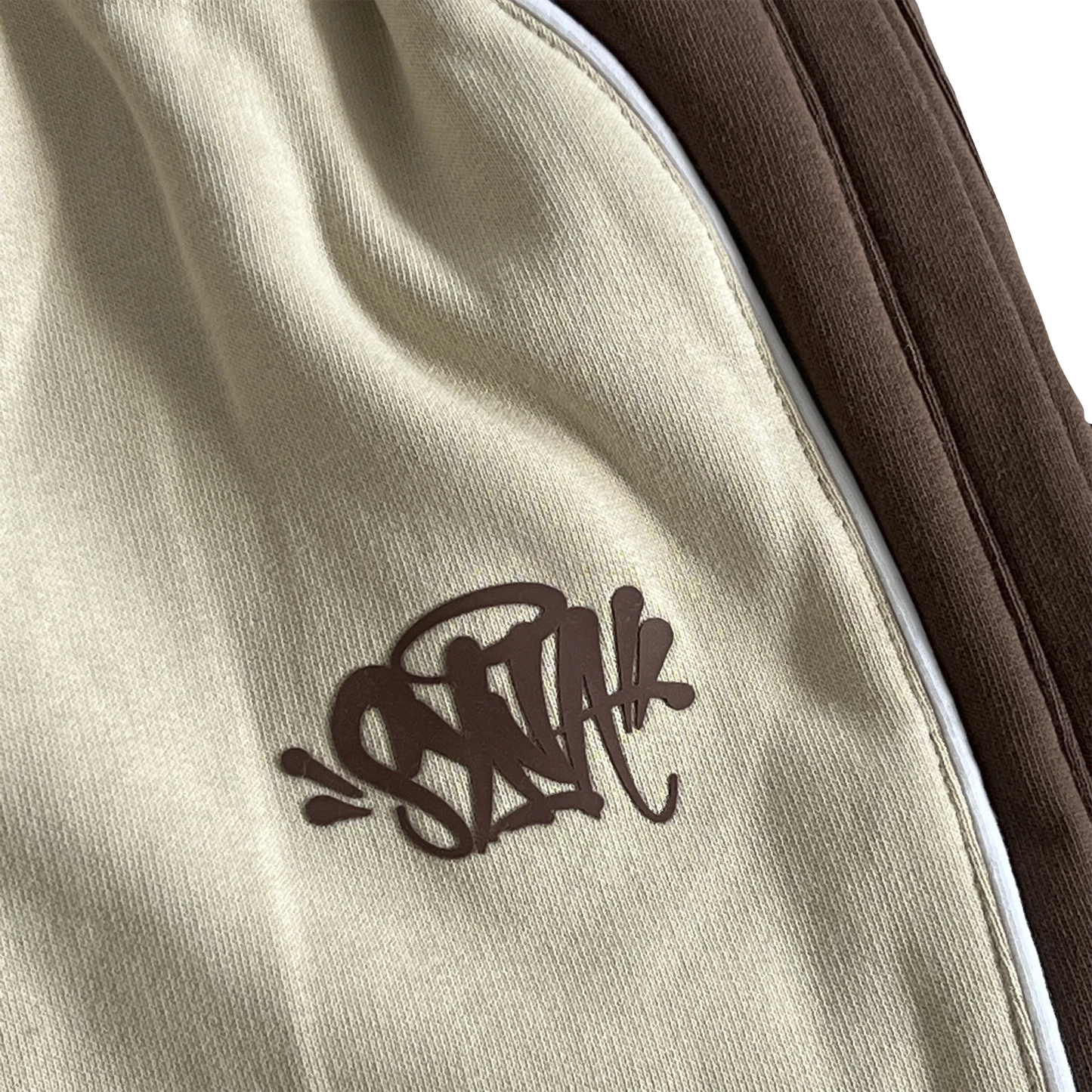 SYNA WORLD PIPE HOODIE & SHORT SET - (BEIGE/BROWN)