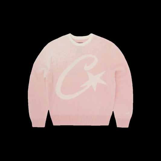 CORTEIZ C STAR GRADIENT MOHAIR KNIT SWEATER (PINK)