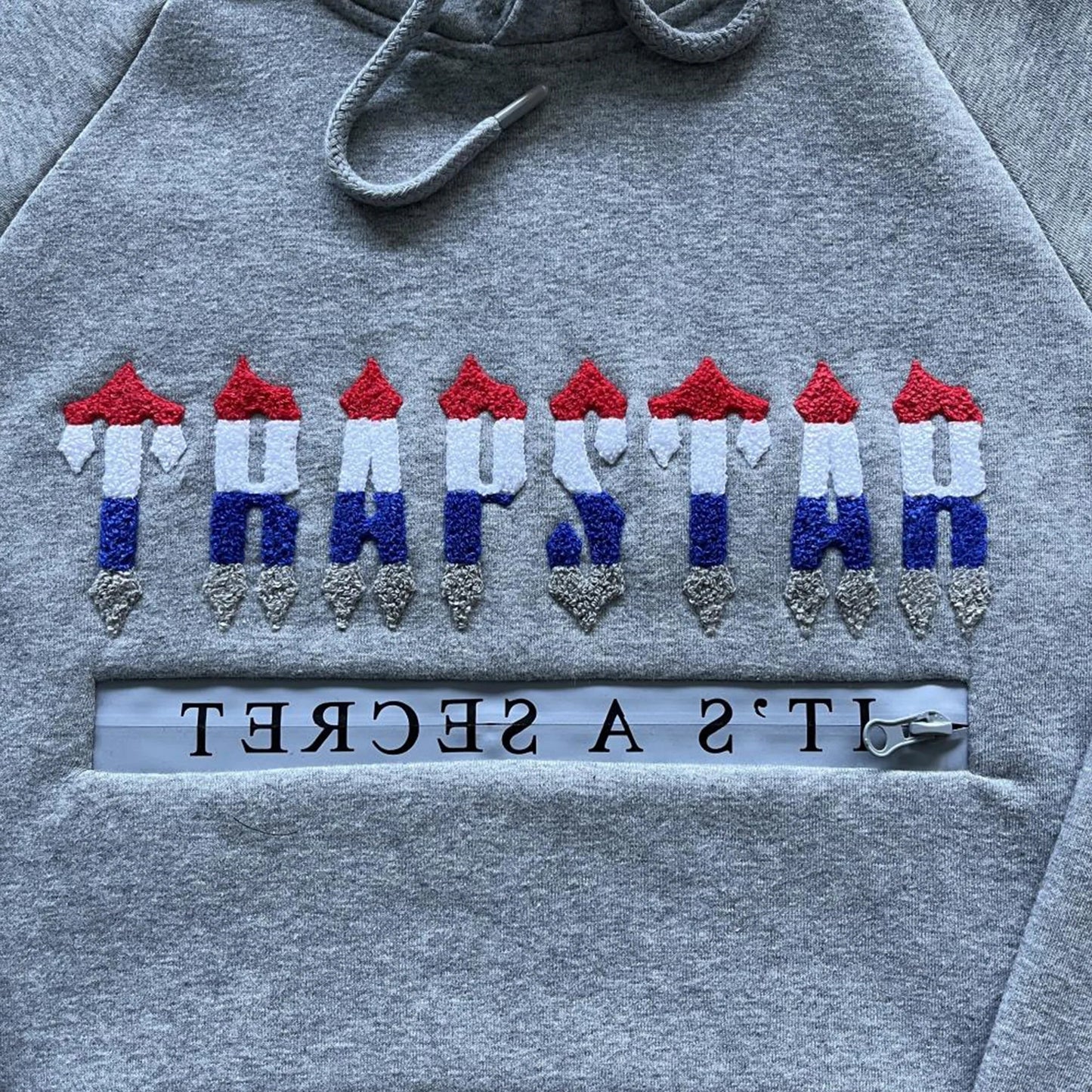 TRAPSTAR CHENILLE DECODED 2.0 HOODED TRACKSUIT (GREY REVOLUTION EDITION)