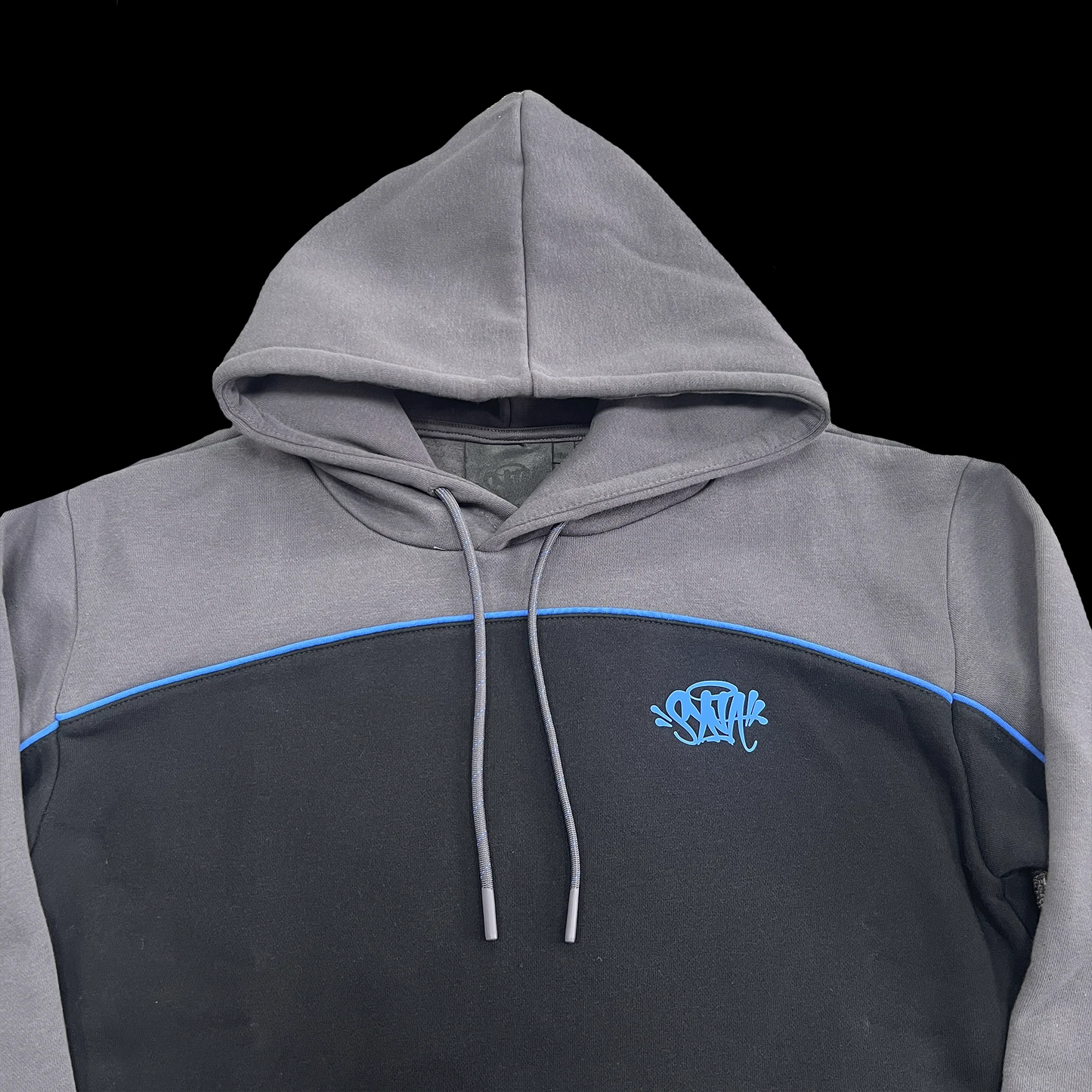 SYNA WORLD PIPE HOODIE & SHORT SET - (BLACK/GREY/BLUE)