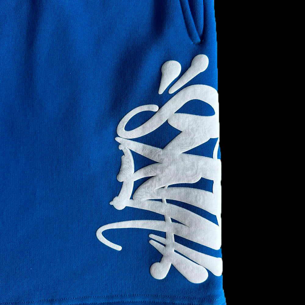 SYNA WORLD T-SHIRT & SHORTS LOGO SET - (BLUE / WHITE)